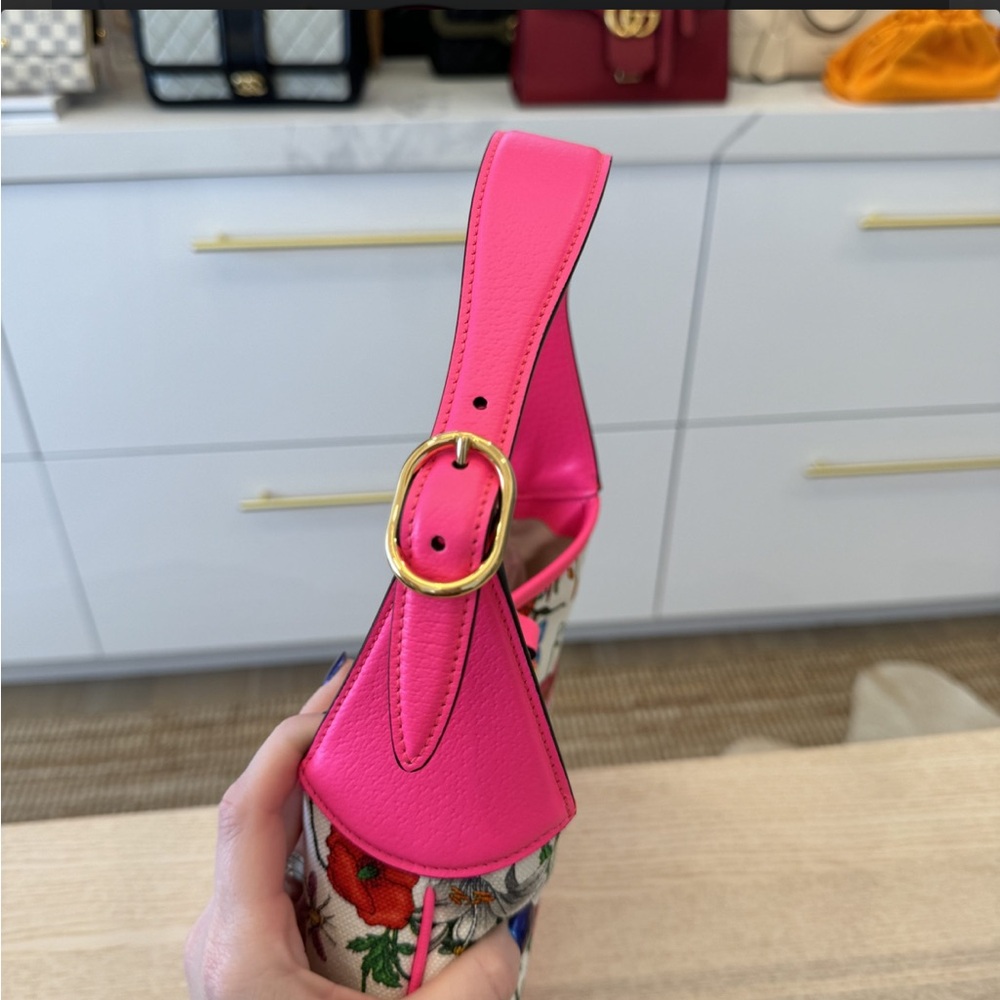 Gucci Jackie 1964 Floral Pink Shoulder Bag - Picture 8 of 14